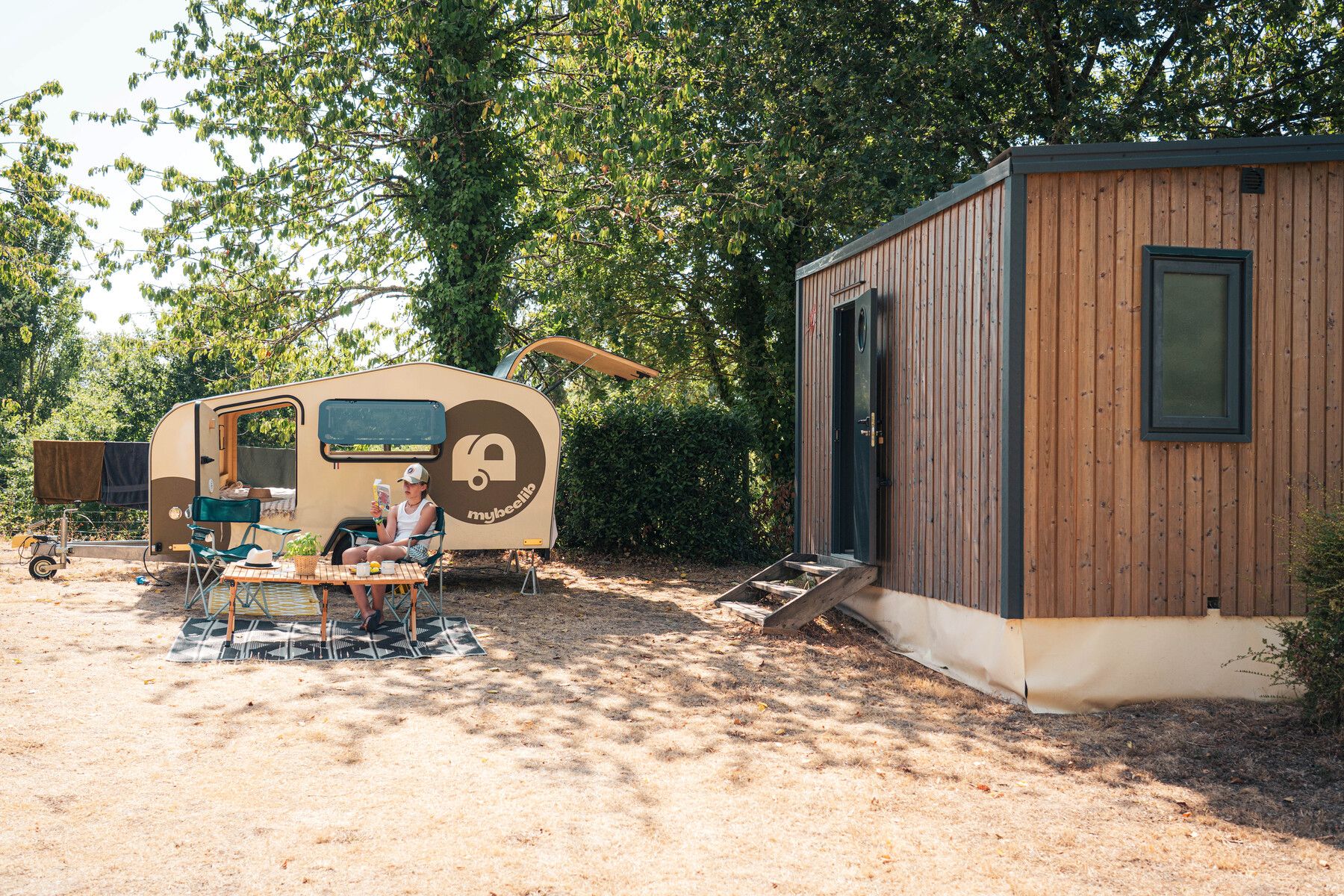 emplacement avec sanitaire individuel camping jaunay vendee