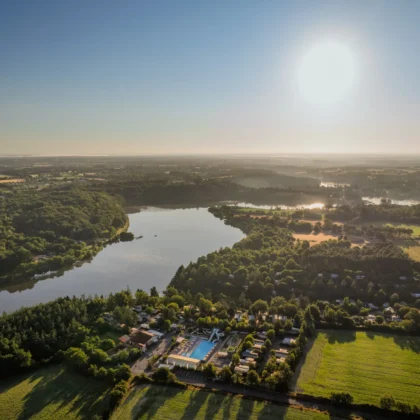 camping lac du jaunay vendee vue aerienne
