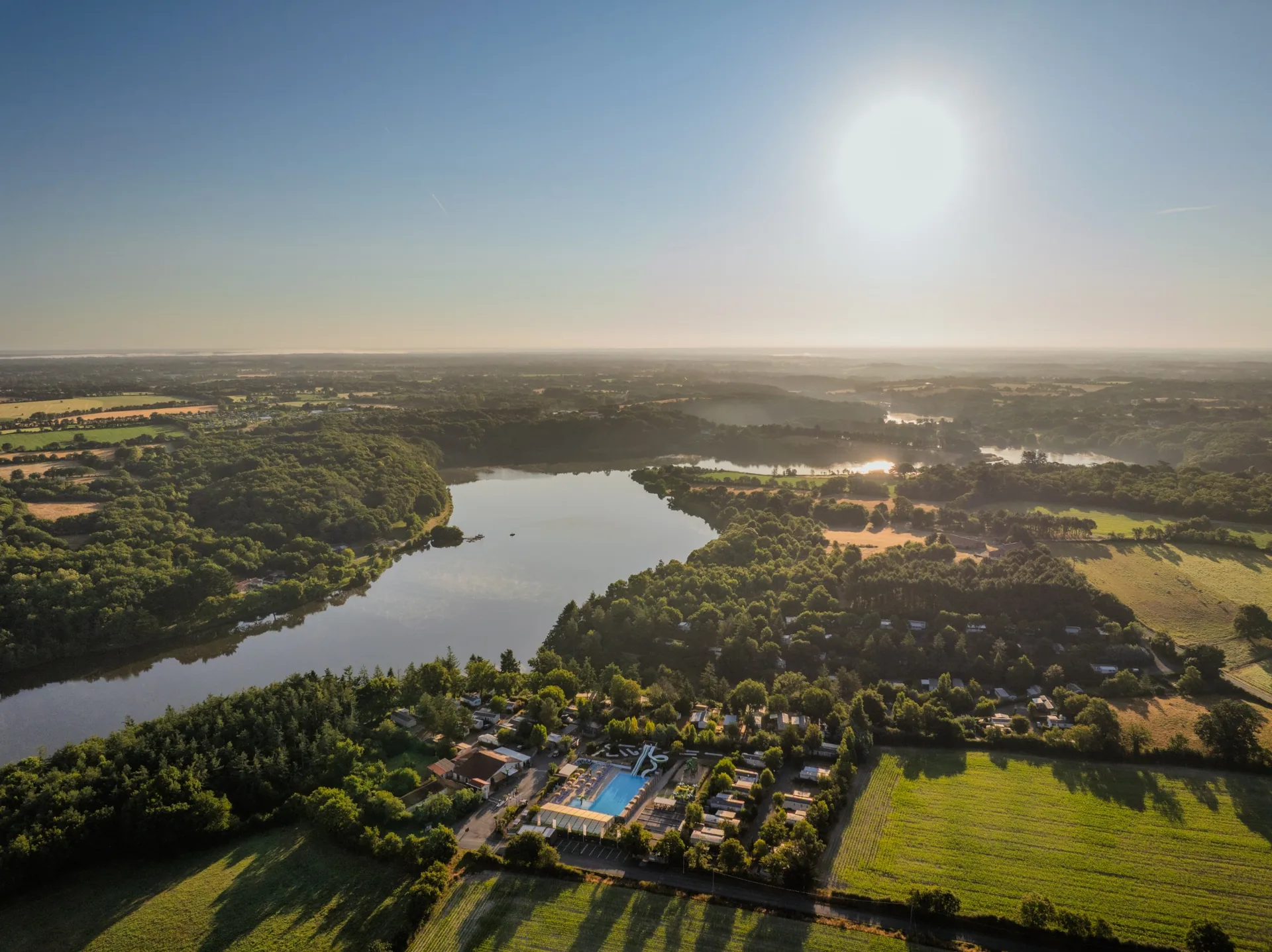 camping lac du jaunay vendee vue aerienne