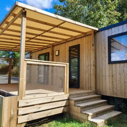 mobil home bois camping du lac du jaunay Landevieille
